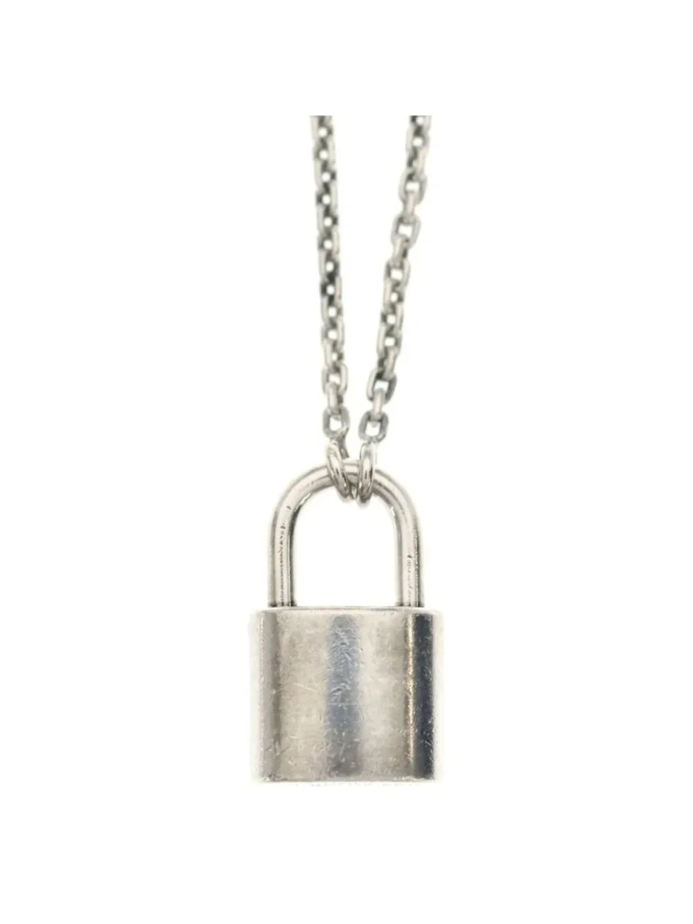 Louis Vuitton Lock It Neck Lace Necklace Padlock Motif Silver